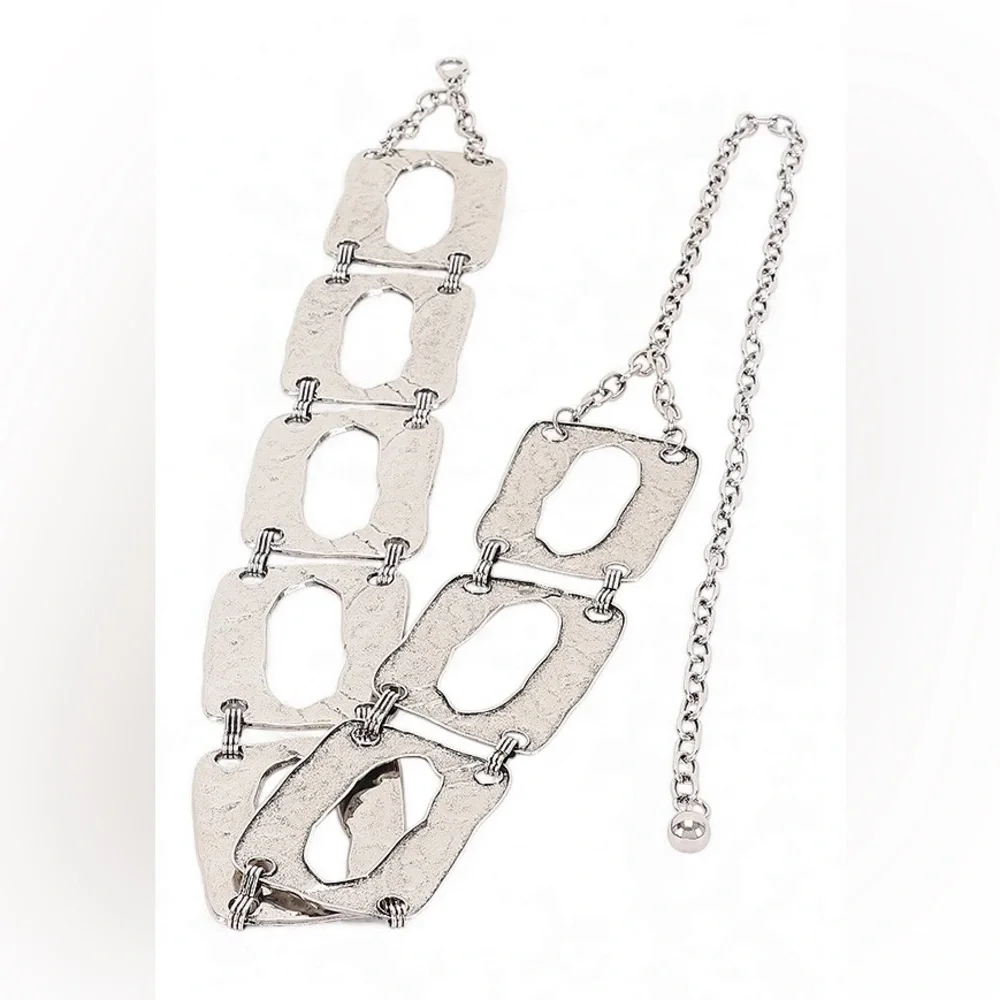 Gold or Silver Metal Chain Statement Belt